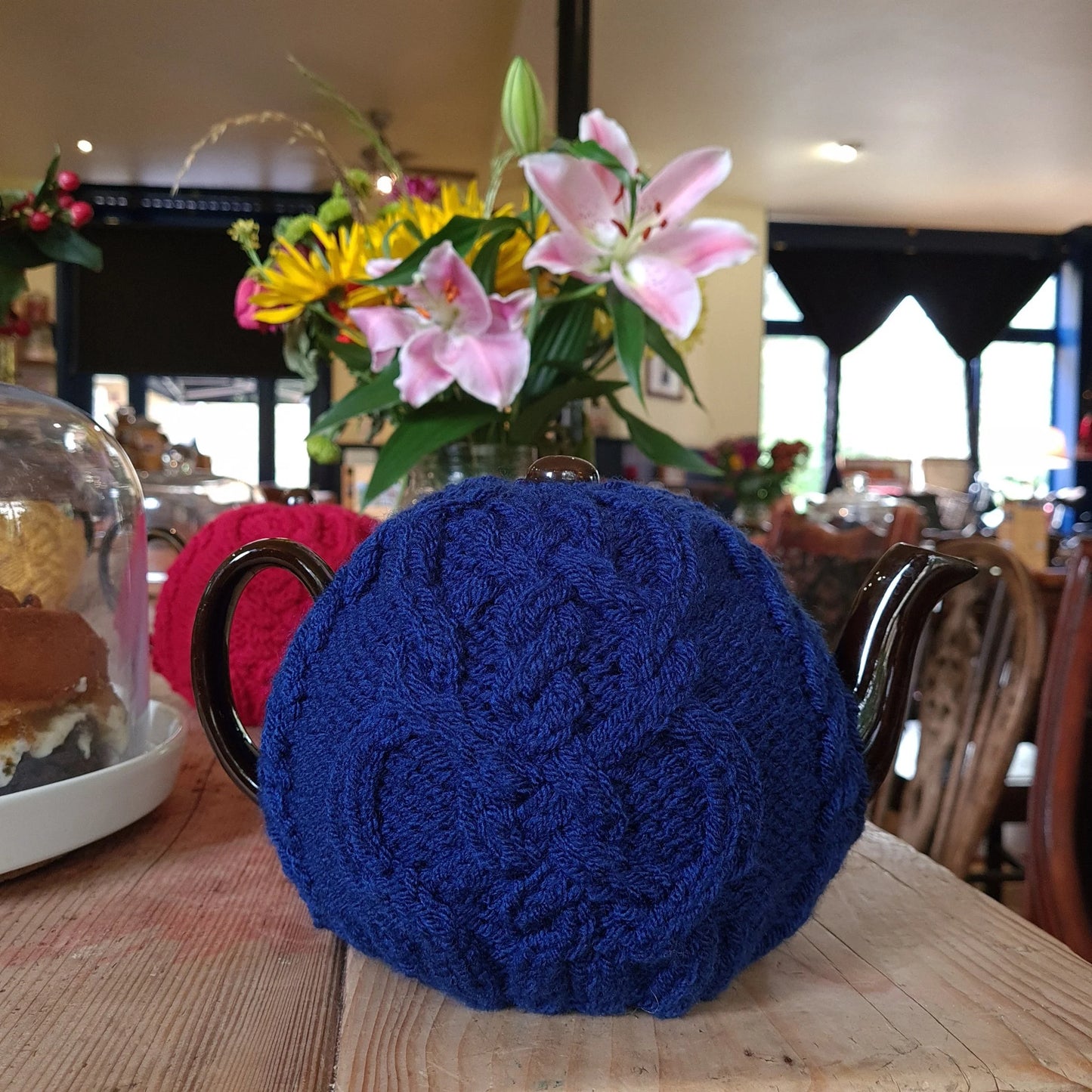Hand Knitted in England Teapot Cosy (1 only)