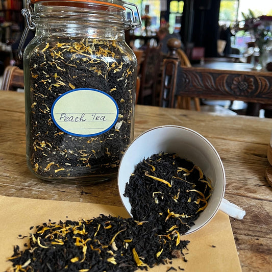 Peach Flavoured Tea with Flowers